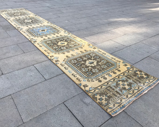 Oushak Runner Rug,Vintage Runner Rug,Turkish Runner Rug,Boho Runner Rug,Floor Runner Rug,Bohemian Runner Rug,Farm House Rug,Home Decor Rug,