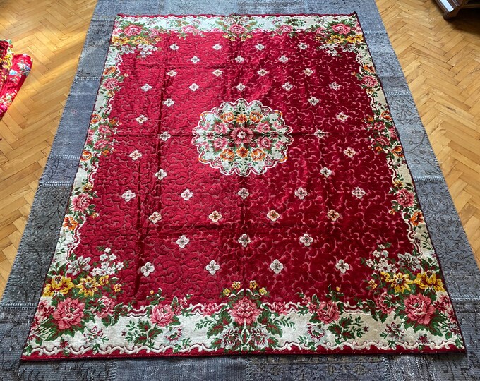 vintage floral 2 person bedspread, wall tapestry, turkish traditional bedspread, vintage bedspread, turkish bedspread, bedspread