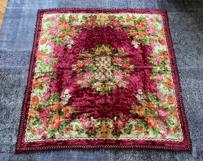 vintage floral tablecloth, wall tapestry, turkish traditional tablecloth, vintage tablecloth, turkish tablecloth