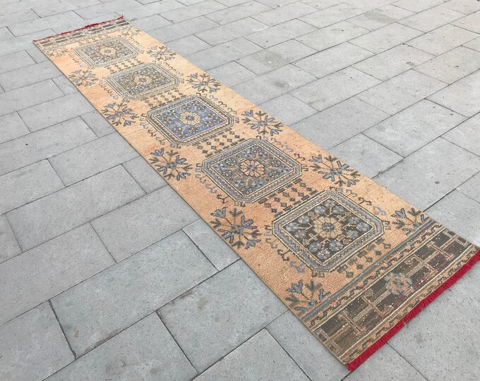 11'15 x 2'69 Feet, Bohemian Runner Rug, Boho Runner Rug, Oushak Runner Rug, Vintage Runner Rug, Turkish Runner Rug, Azteck Runner Rug,
