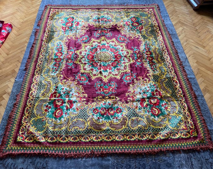 vintage floral 2 person bedspread, wall tapestry, turkish traditional bedspread, vintage bedspread, turkish bedspread, bedspread