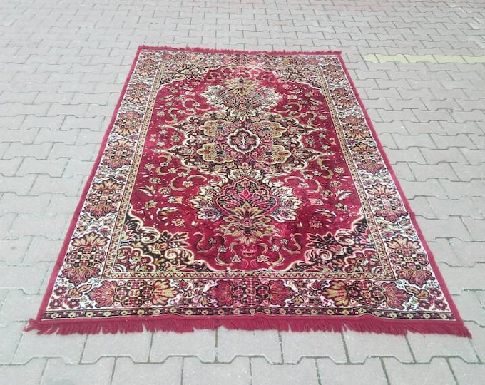 Vintage Rug,Turkish Pretty Home Decor Rug,Decorative Area Rug,Machine Made Rug,Turkish Tapestry Rug,Vintage Tapestry Rug,Boho Rug,Oushak Rug