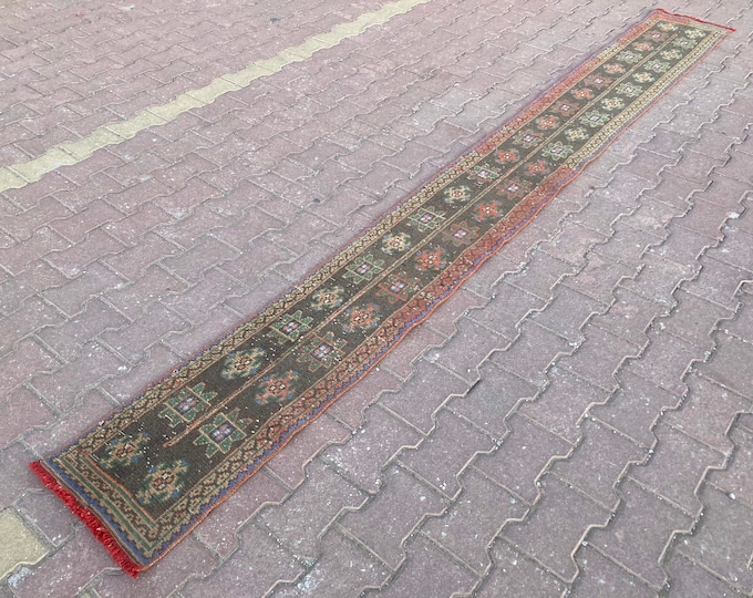 Vintage Rug Runner,Oushak Runner Rug,Narrow Runner Rug,Turkish Runner Rug,Bohemian Runner Rug,Handmade Runner Rug,Entryway Runner Rug,Runner