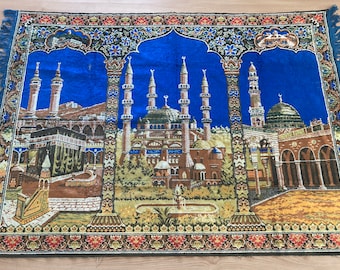 Pretty Wall Decor Kabe Rug, Vintage İslamic Kabe Picture, Holly Kabe Picture, İslamic Tapestry, Wall decor İslamic Kabe Pictures, Kabe rug,