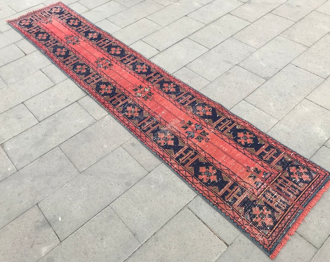 Decorative Turkish Rug Runner,Bohemian Runner Rug,Vintage Runner Rug,Hallway Rug,Oushak Rug Runner,Hand made Rug,Bohemian Area Rug,Floor Rug