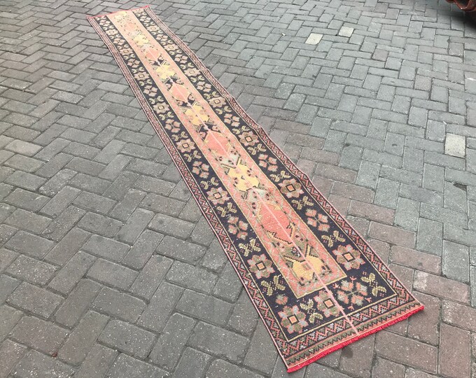 Narrow Runner Rug, Oushak Runner Rug, Turkish Runner Rug, Entryway Runner Rug, Bohamain Runner Rug, Vintage Runner Rug, Azteck Runner Rug,