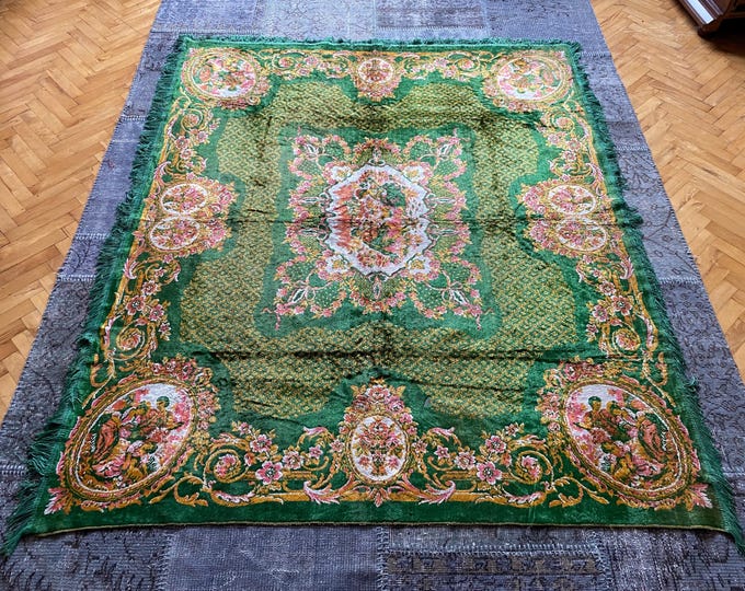 vintage floral 2 person bedspread, wall tapestry, turkish traditional bedspread, vintage bedspread, turkish bedspread, bedspread