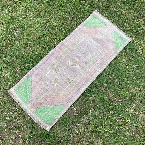 Bath Mat Rug, Door mat Rug, Vintage Small Rug, Oushak shops Rug, Turkish Rug, Oriental Rug , Entry way Rug, Entry way mat Rug, Preety nomad Rug