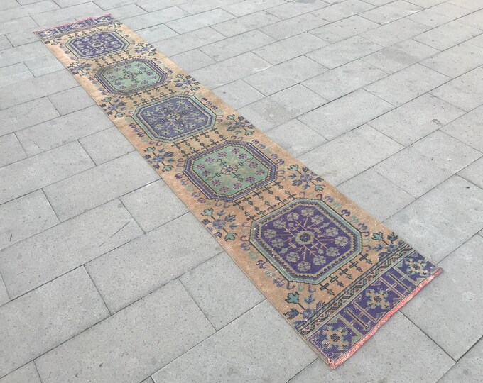 Oushak Runner Rug,Vintage Runner Rug,Turkish Runner Rug,Handmade Runner Rug,Home decor Rug,Hallway Runner Rug,Carpet Runner Rug,Vintage Rug,