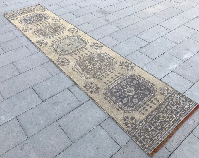 12'04 x 2'69 Feet,367 x 82  Cm, Runner Rug,Vintage Runner Rug,Hallway Runner Rug,Oushak Runner Rug,Turkish Hand Made Rug,Oushak Runner Rug,