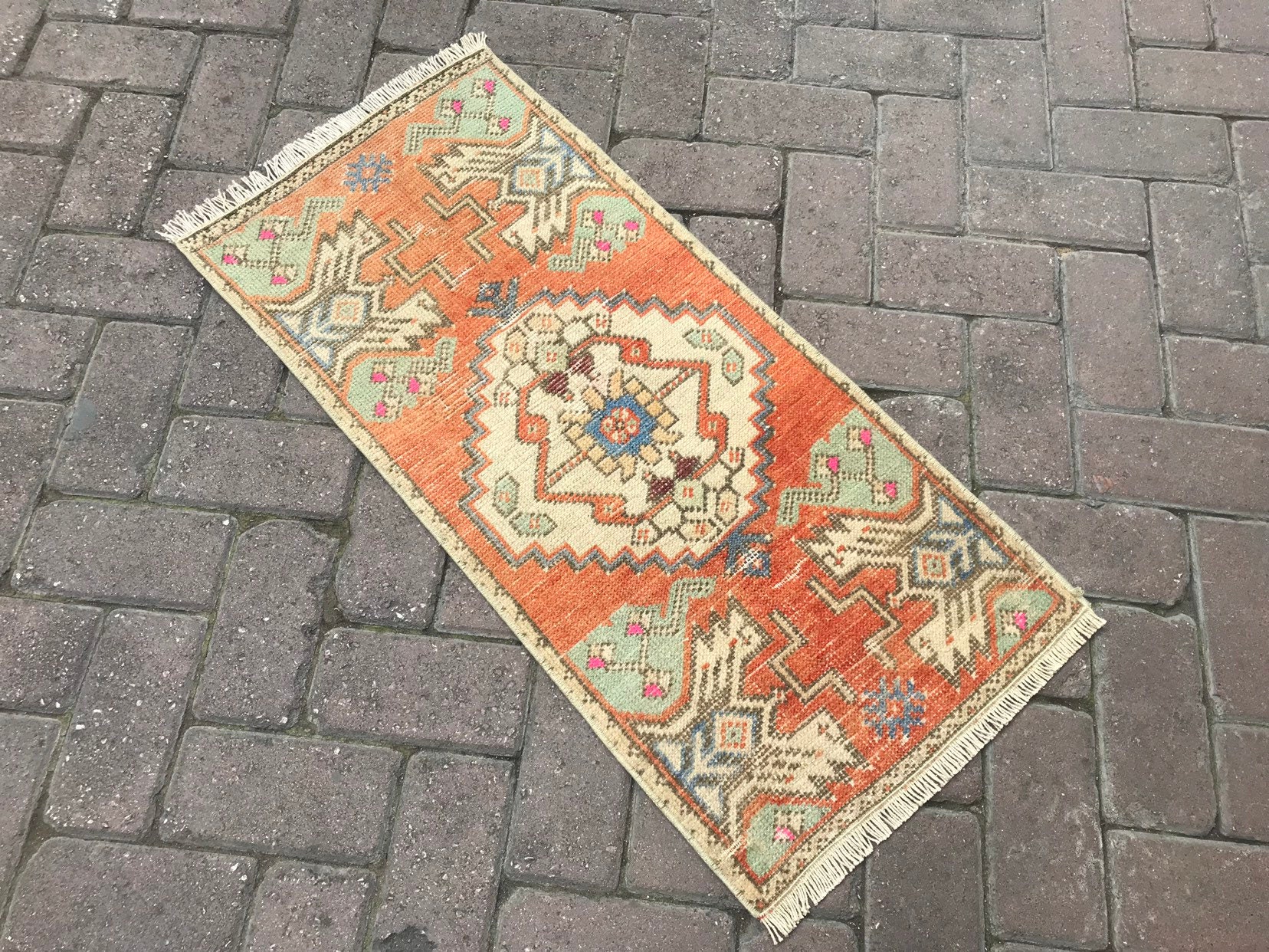 Vintage Door Mat Rugoushak Door Mat Rugturkish Door Mat Etsy