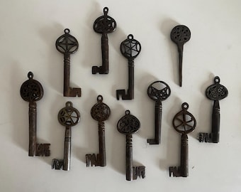 11 Rare Ottoman Key  | Antique Rustic Iron Key | Vintage Gothic Decor | Primitive Old Metal Key | Home Wall Hanging Accent