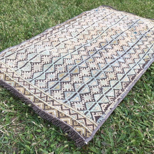 Vintage Small Rug, Turkish Small Rug, Small Kilim Rug, Oushak Small Rug, Boho Small Rug, Azteck Small Rug, Bohamian Small shops Rug, Door Mat Rug,