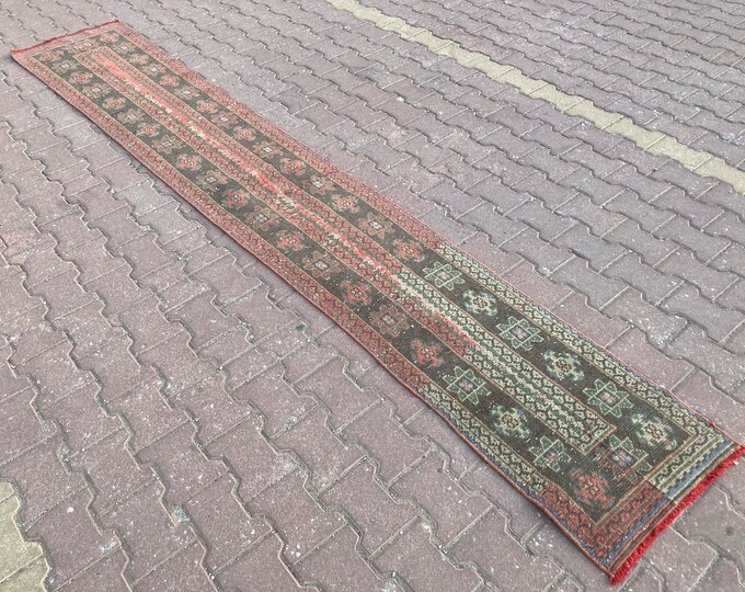 Vintage Rug Runner,Oushak Runner Rug,Narrow Runner Rug,Turkish Runner Rug,Bohemian Runner Rug,Handmade Runner Rug,Entryway Runner Rug,Runner