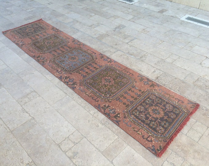 Vintage Runner Rug, Oushak Runner Rug, Boho Runner Rug, Area Runner Rug, Floor Runner Rug, Azteck Runner Rug, Entry Way Runner Rug, Boho Rug