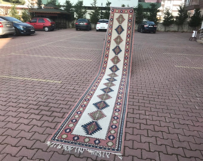 Extra Long Runner Rug,Long Runner Rug,Vintage Long Runner Rug,Turkish Long Runner Rug,Longest Runner Rug,Oushak Long Runner Rug,Long Rug