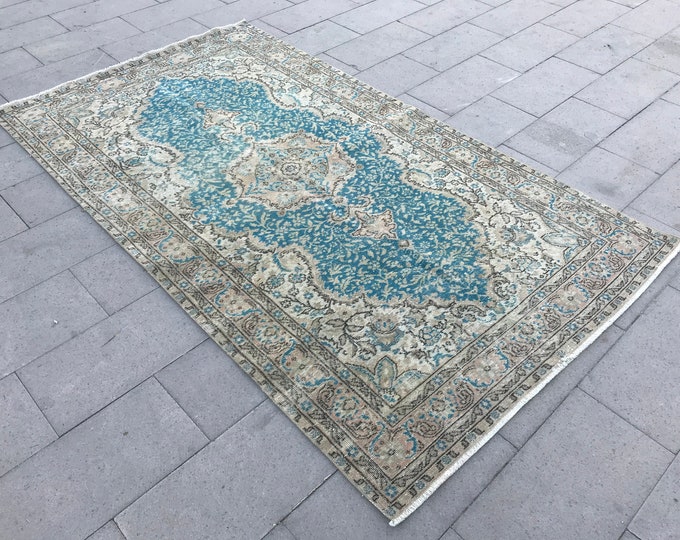 Vintage Rug,Area Rug,Living Room Rug,Oushak Rug,Turkish Rug,Turkish Hand Made Rug,Decorative Rug,8'76 x 5'05''Feet 267 x 154 cm Oriental Rug