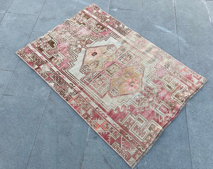 Vintage Hand Made Rug,Hand made living Room Rug,Anatolian Hand made Rug,Pretty Rug,Turkish Hand Made Rug,Anatolian Area Rug,Farm House Rug,