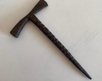 Antique Ottoman Handmade Iron Hammer | Dervish or Ritual Hammer | Gothic Style Blacksmith Tool