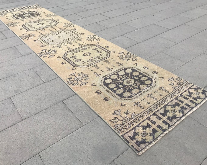 Vintage Runner Rug,Decorative Turkish Rug,Home Decor Runner Rug,Oushak Rug,Turkish Runner Rug,Bohemian Runner Rug,Vintage Rug,Farm House Rug