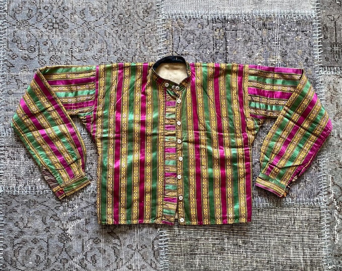 Colorful Striped Antique Cepken | Traditional Turkish Women’s Dress | Vintage Ottoman Jacket