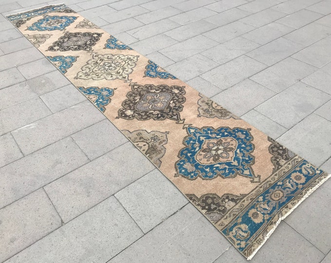 Turkish Runner Rug,Vintage Runner Rug,Floor Runner Rug,Home Decor Rug,Runner Rug,Bohamian Runner Rug,Boho Runner Rug,Hallway Runner Rug,