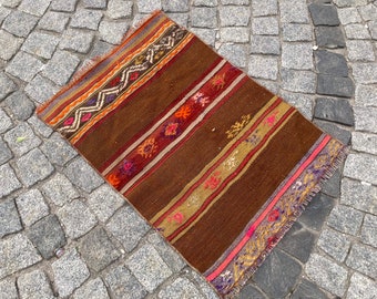 Vintage Kilim Rug,Turkish Kilim Rug,Bohemian Rug,Oushak Kilim Rug,Farm House Kilim Rug,Home Decor Rug,Vintage Rug,Floor Rug,Area Kilim Rug,