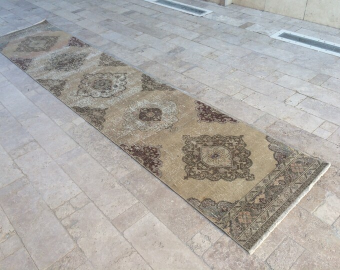 2'6 x 13'0 Feet,80 x 395 cm,Oushak Runner Rug,Floor Runner Rug,Bohemian Runner Rug,Boho Rug,Vintage Rug,Turkish Rug,Entry way Runner Rug,