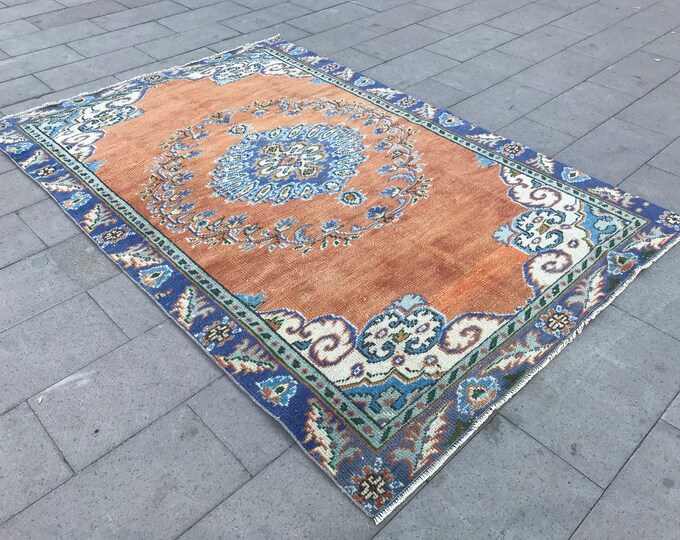 Vintage Area Rug,Oushak Hand made Rug,Home decor Rug,Turkish Handmade Rug,Home decor Floor Rug, Area Rug,Vintage Rug,Boho Rug,Bohemian Rug,