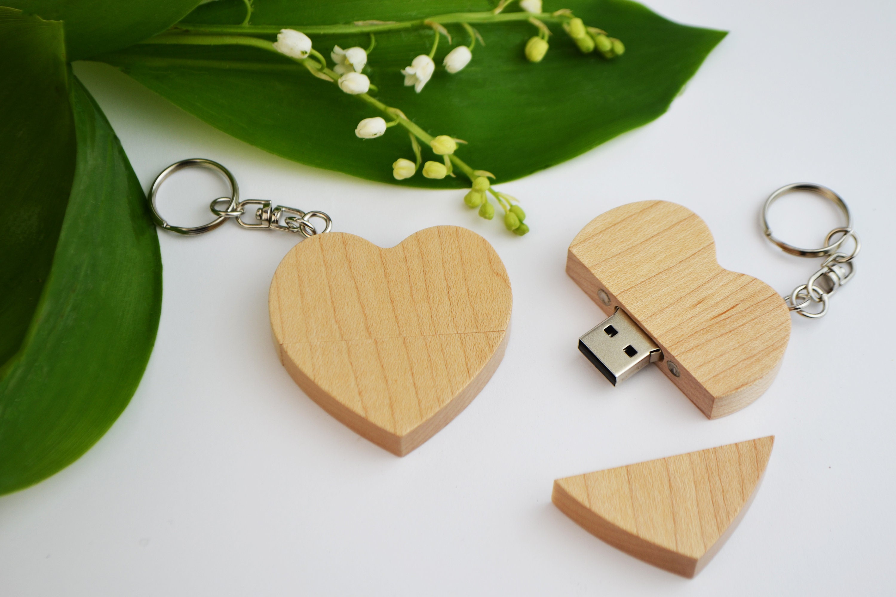 Engraved flash drive Wooden USB stick Personalised Wood USB Etsy
