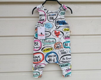Nature theme gender neutral baby romper newborn gift toddler boy harem jumpsuit watercolor organic baby clothes preemie girl clothes
