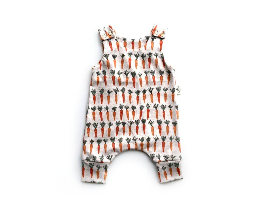 Boys Short Bunny & Carrot Romper main image 0