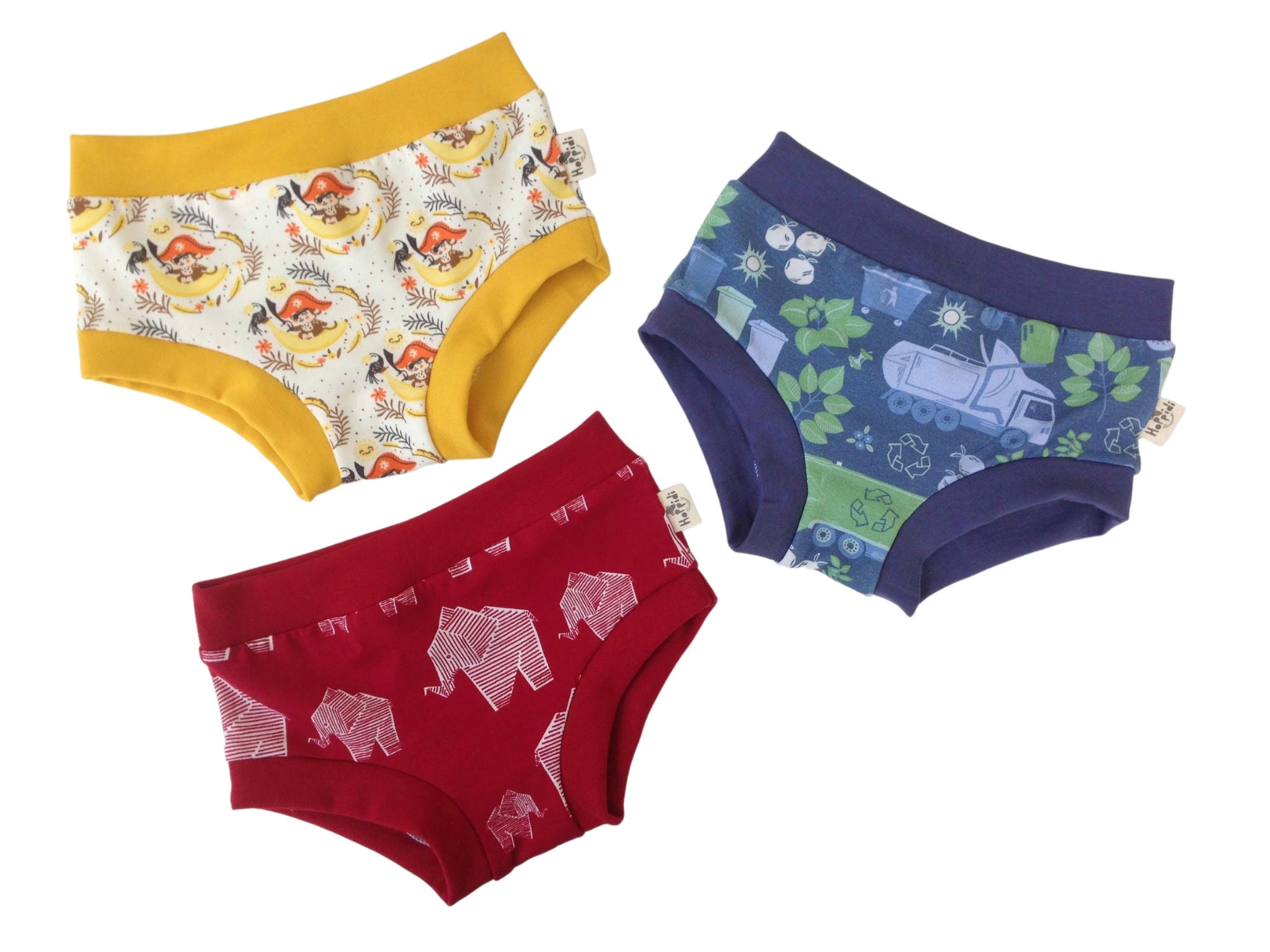 Organic Cotton Kids Underwear, Rainbow Cloud Undies, Kids Boy Leg