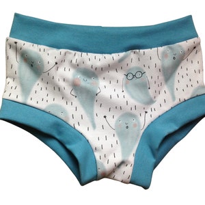 Espeluznantes fantasmas lindos ropa interior orgánica para niños pequeños, calzoncillos estilo boyleg de jersey de algodón unisex de Halloween, ropa interior cómoda y sin elásticos para niños