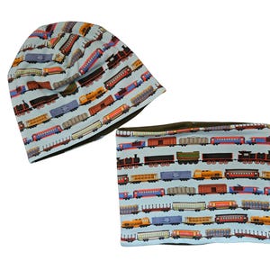 Beanie en sjaal met binnenband, met fleece gevoerde winterset voor kinderen en volwassenen