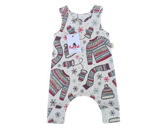 0-3 Monate bereit zu versenden Babys 1st Weihnachten Outfit, Winter Themen Babystrampler, Bio-Baby-Kleidung, hässliche Weihnachten Pullover Harem Overall