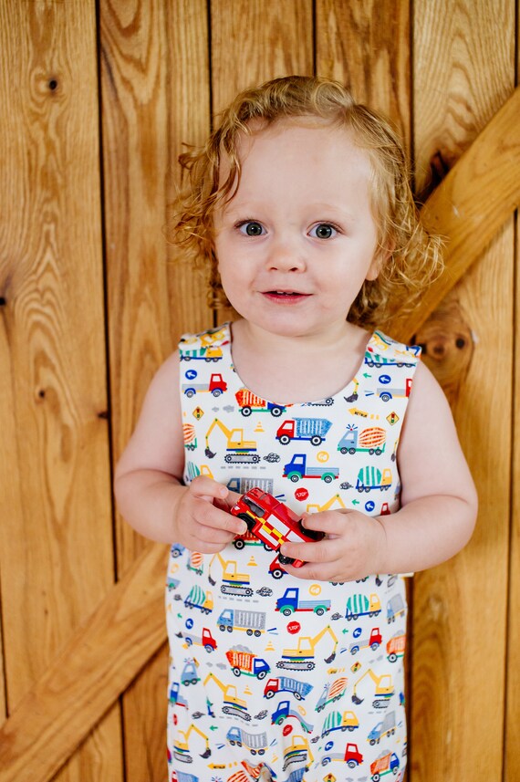 Tuta harem per auto da costruzione pagliaccetto per bebe scavatore vestiti biologici per neonati tutina per bambini scandi serbatoio a tema veicolo camion in generale Etsy Italia