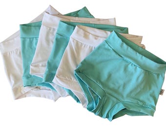 Hoch taillierte Unterwäsche aus Bio-Baumwoll-Jersey für Frauen, atmungsaktive Lounge-Höschen, bequeme, elastische, hohe Taillen-Unterwäsche für Erwachsene