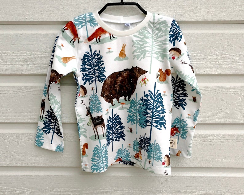 Winter Forest Animals Toddler Sweater Christmas Baby Clothes Etsy