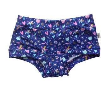 Sweetheart organic cotton jersey underwear for women, breathable lounge panties,comfy elastic free regular or high rise adult underpants