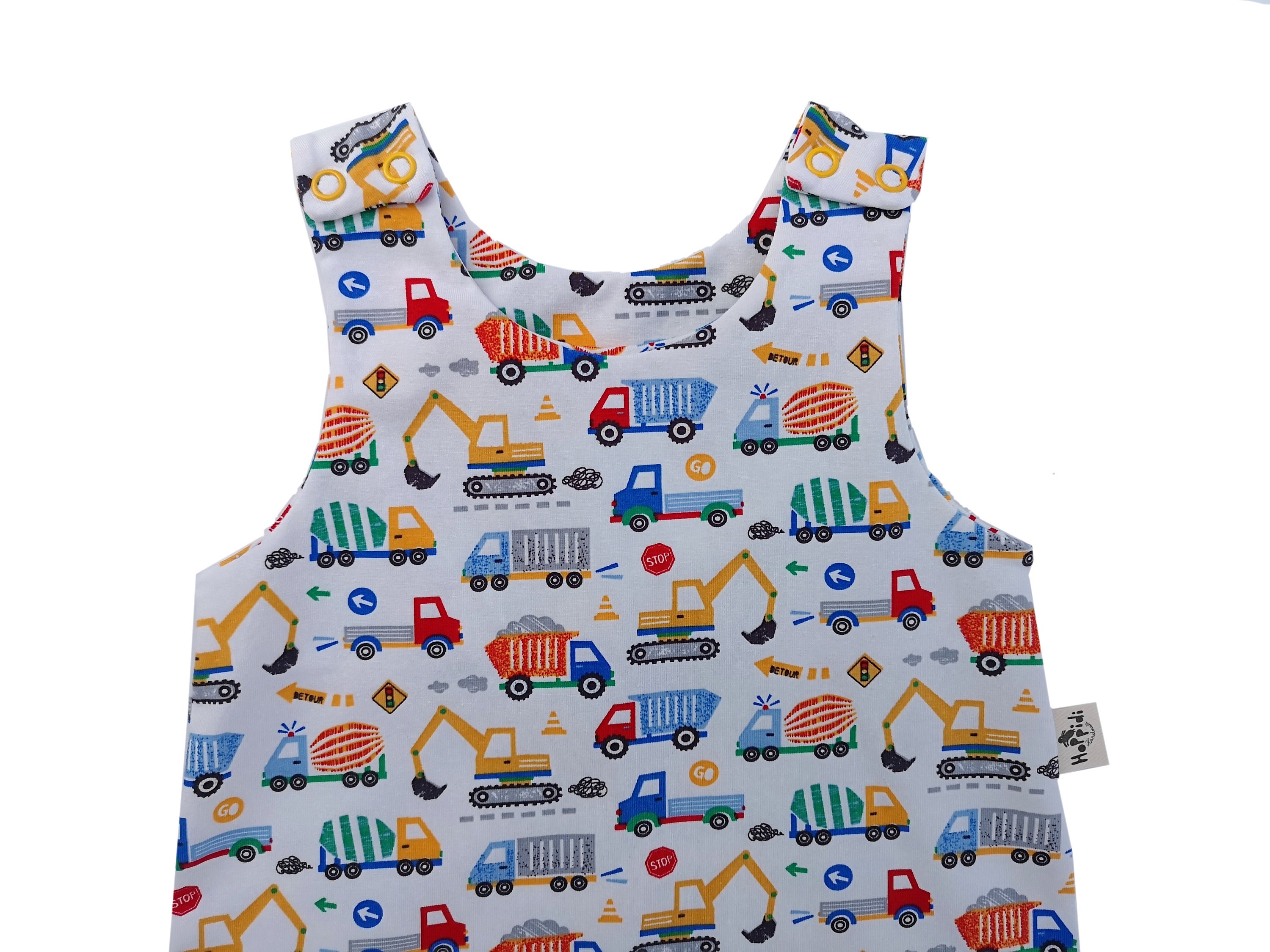 Construction vehicles romper
