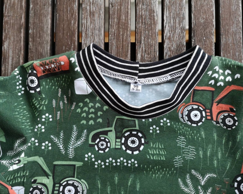 Tractor Toddler Boy Sweatshirt Organic Baby Clothes Green Etsy