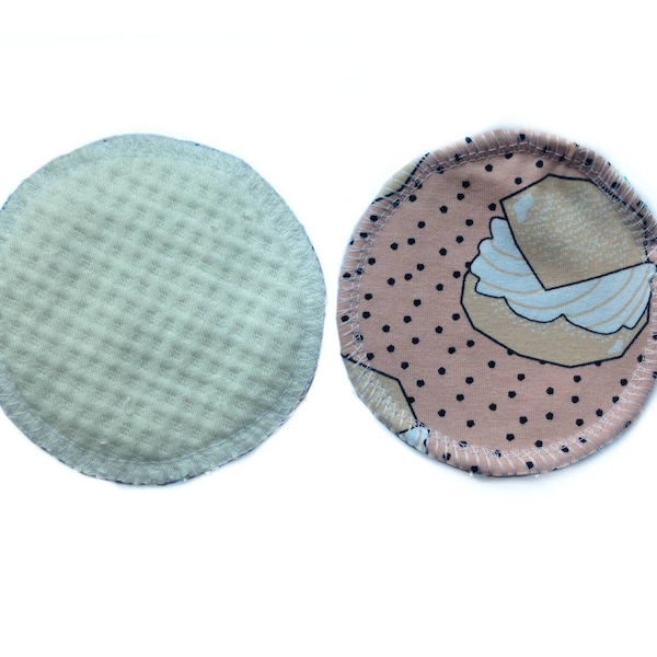 Washable organic breast pads, reusable cotton rounds for breastfeeding, bamboo cloth nursing pads, eco friendly new mom baby shower gift