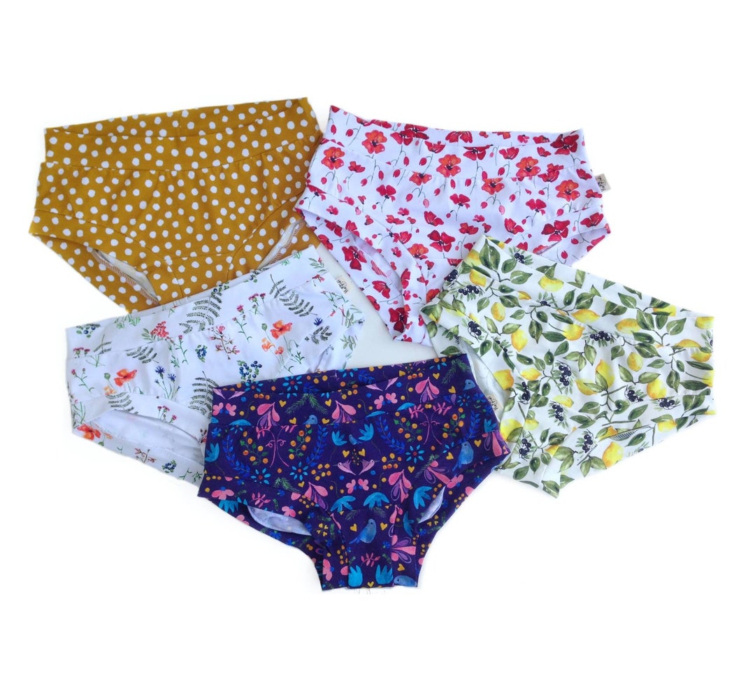 Happy Cherry Girls Panties Soft 100% Cotton Underwear Toddler Undies (Pack  of 6)
