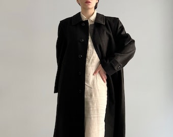 Soprabito vintage Salko Open Armpit in lana grigia Loden Hubertus, cappotto oversize austriaco degli anni '90