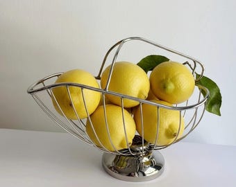 Cestino portabottiglie vintage anni '60-'70 placcato in argento