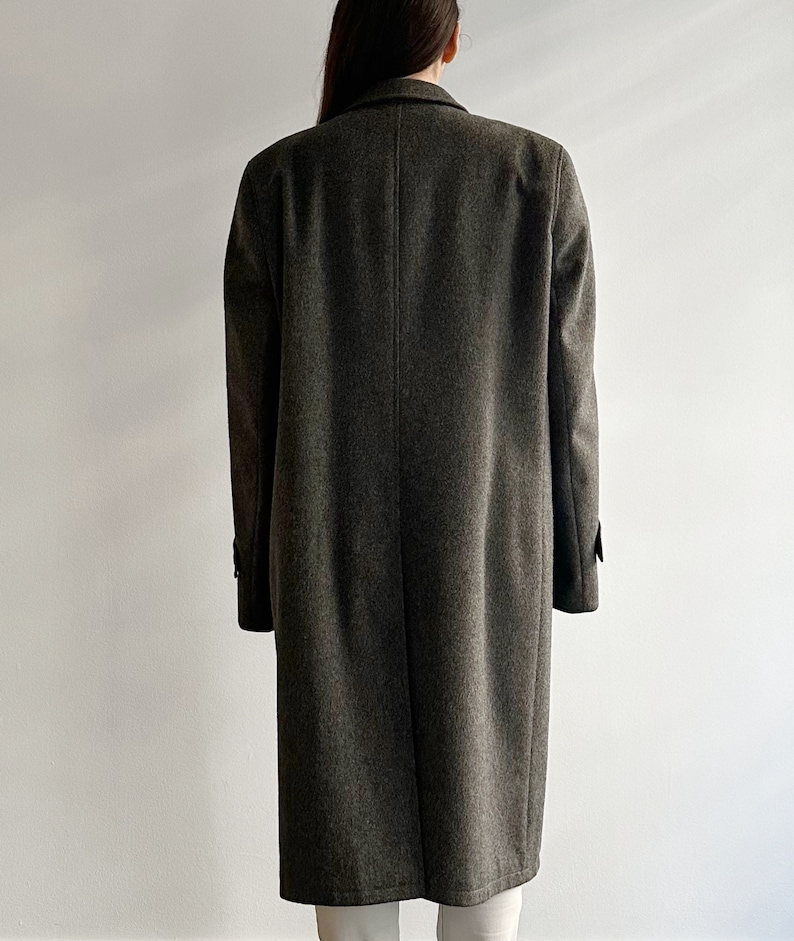 Vintage 90s Grey Alpaca Wool Loden Coat, Made in Austria image 8