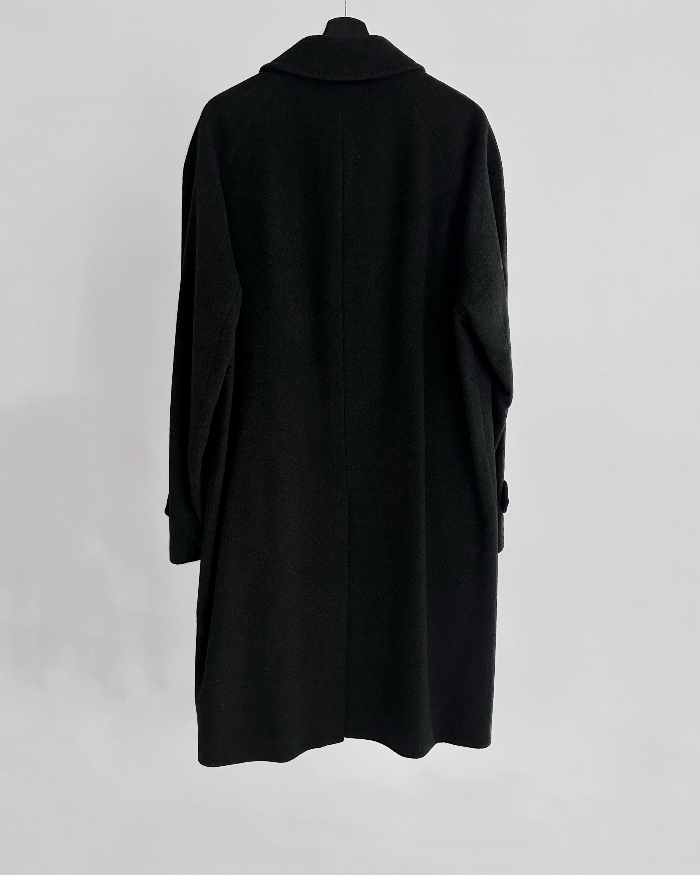 Vintage 1990s Gianfranco Ferré Charcoal Wool and Cashmere Coat