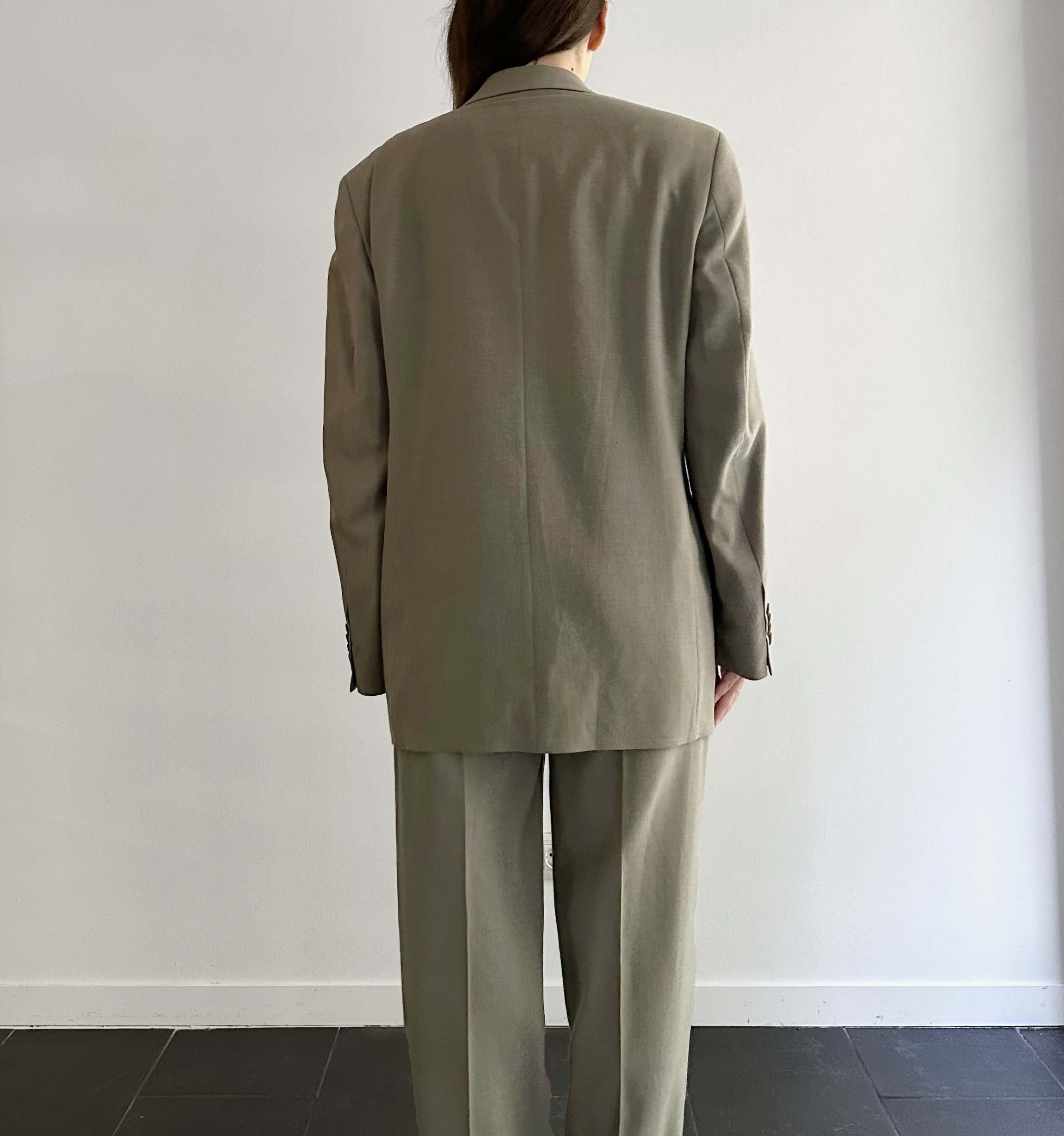 Vintage Dark Grey Suit, Double Breasted Jacket and Pants
