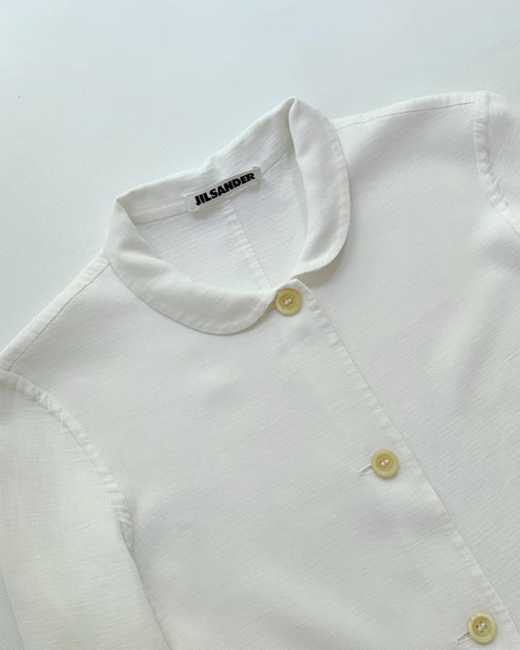 Jil Sander, Vintage Jil Sander 2000s White Cotton Coat Dress